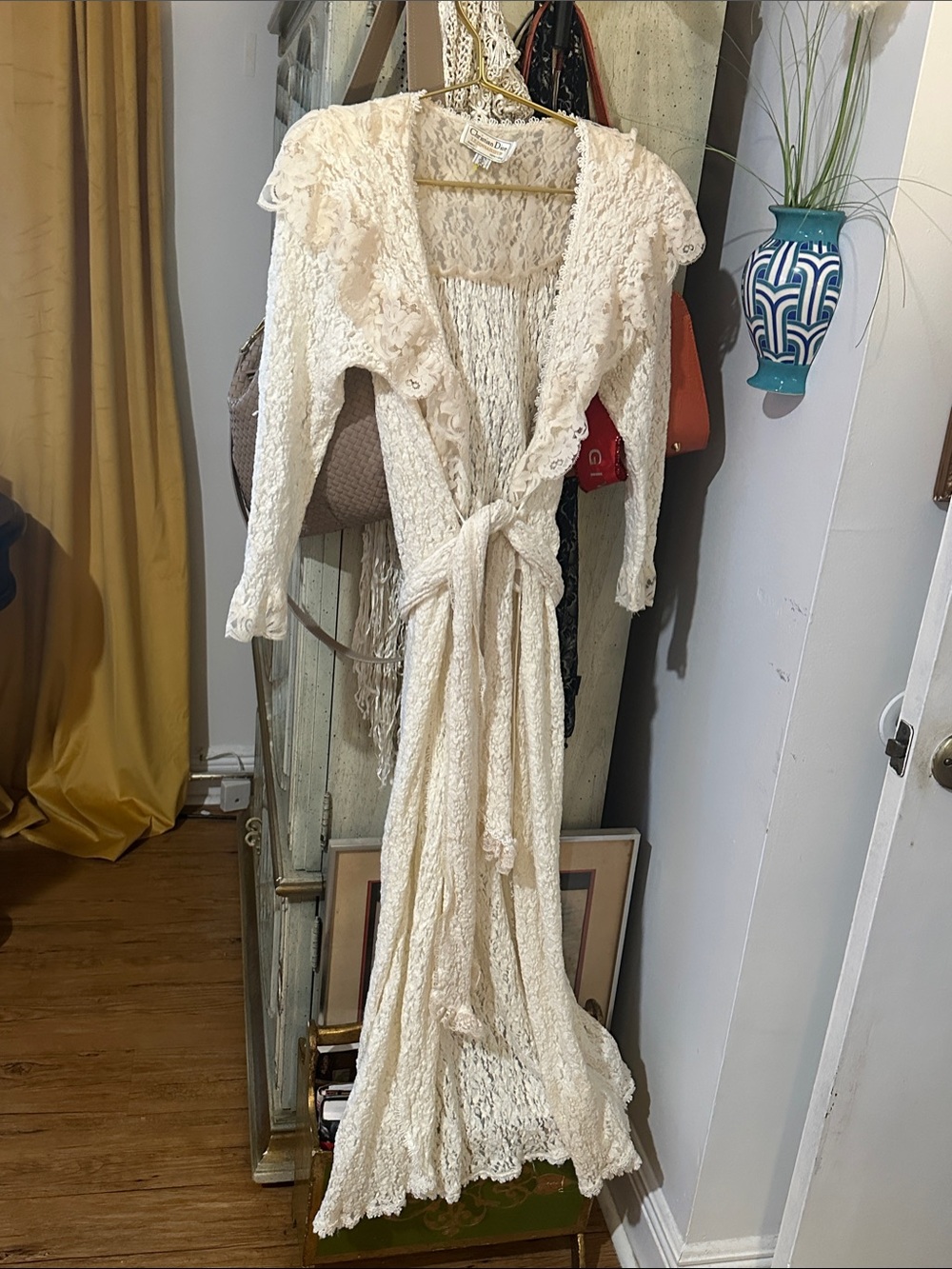 Dior Cream Lace Labeled Robe